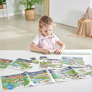 Hape 4 in 1 Puzzle & Storytelling - Rescue Vehicle