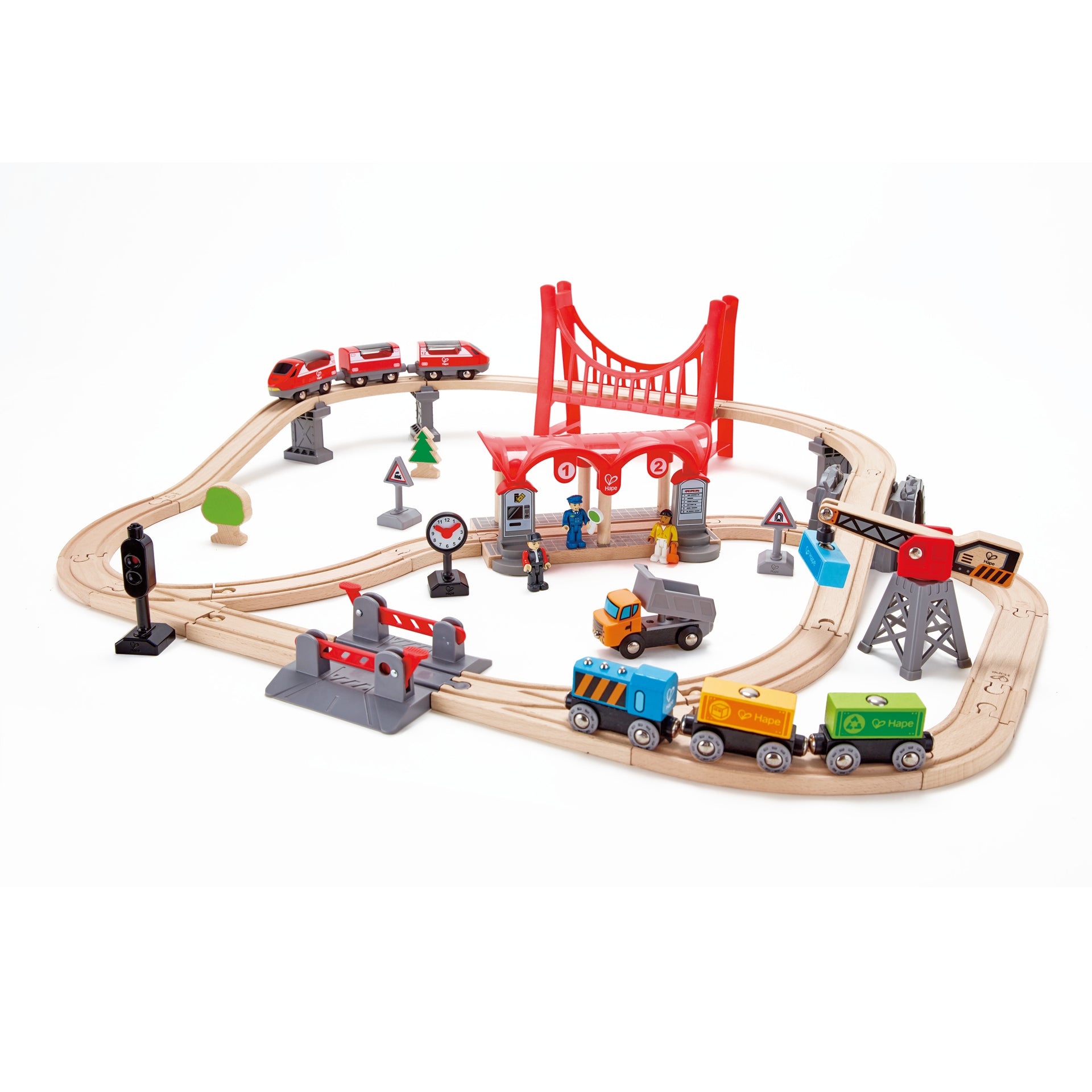 Hape / High & Low Railway Set