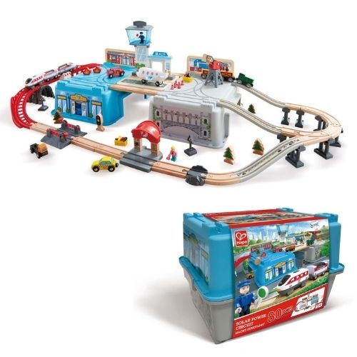 Hape Mega Metropolis Train Bucket Set Hape Toys