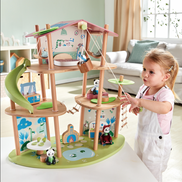 Hape Green Planet Pandas Bamboo House Hape Toys
