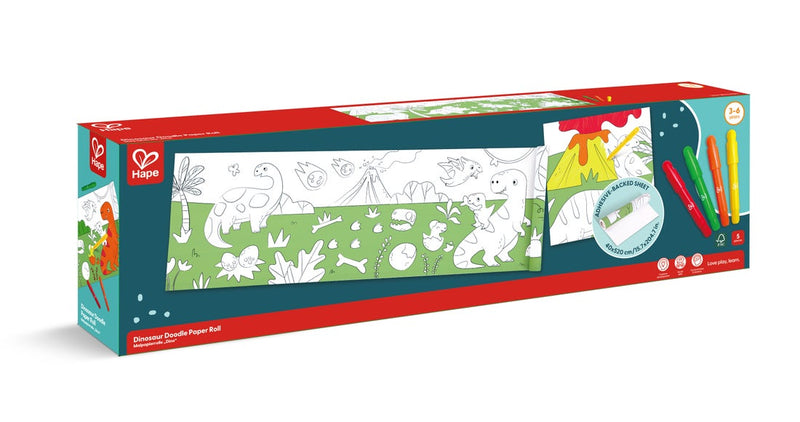 Hape Drawing Paper Roll Dinosaur Horizontal