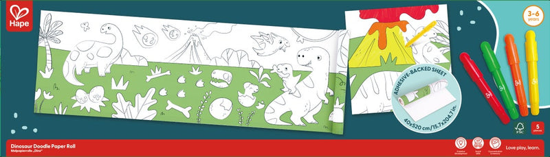Hape Drawing Paper Roll Dinosaur Horizontal