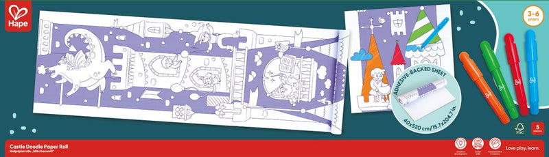 Hape Drawing Paper Roll Fantasy Castle Vertical