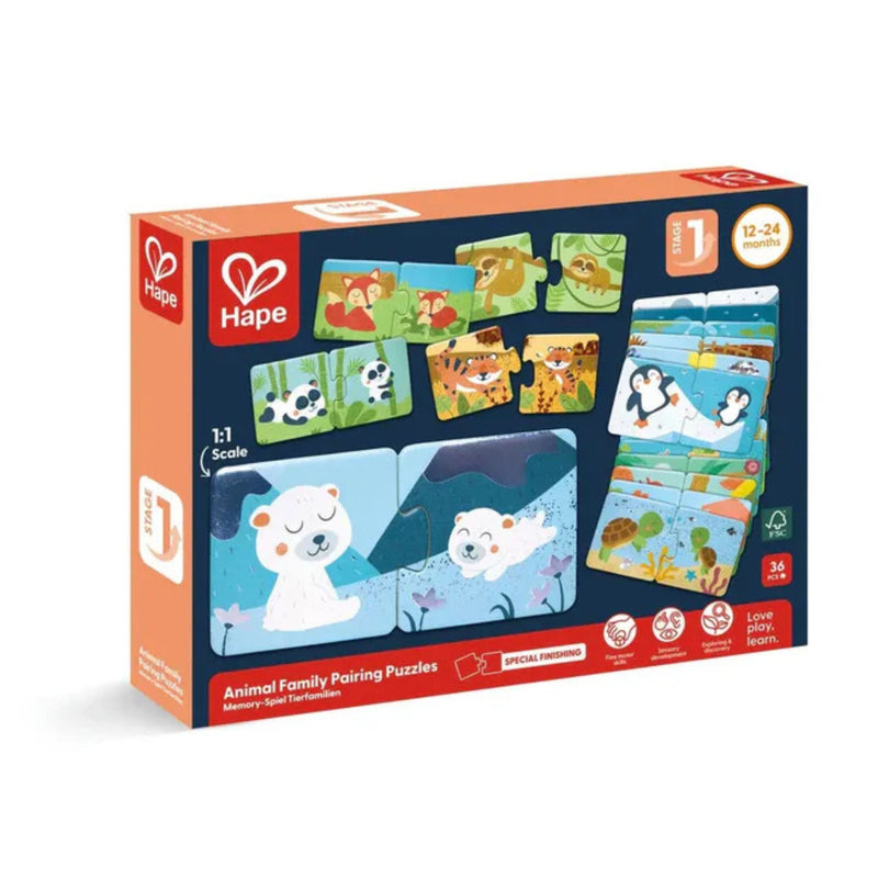 Hape Duo Logic Puzzle Animals Mum & Baby