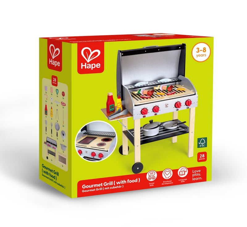 Hape Gourmet Grill with food