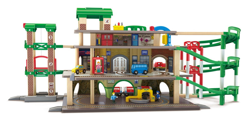Hape Multi-Level Railway City Set