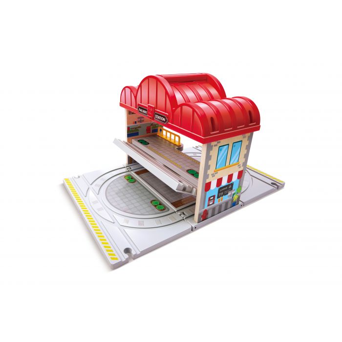 Hape Portable Train Station Set