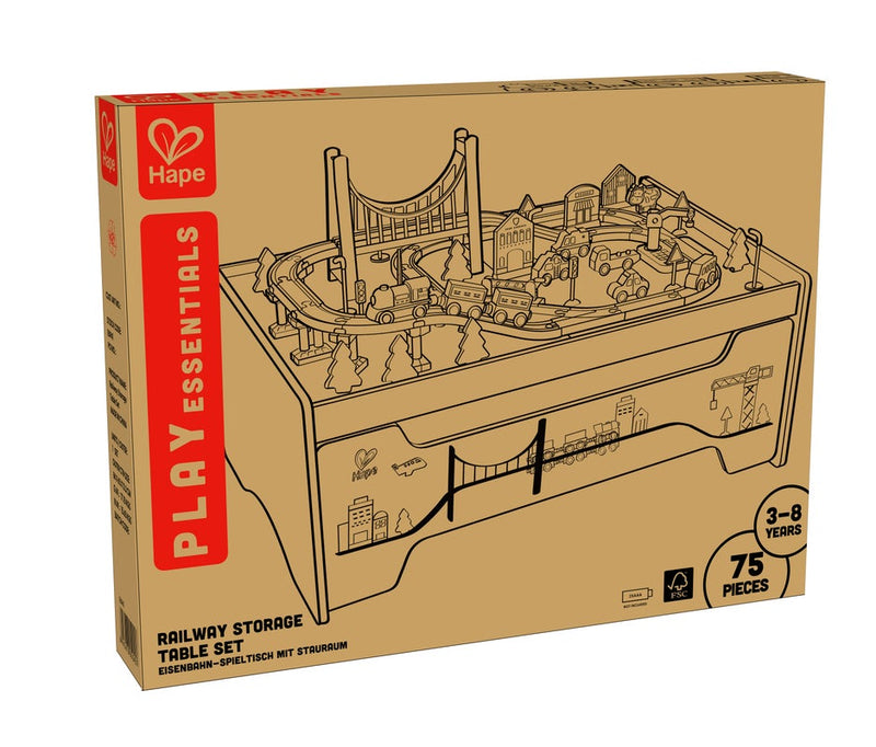 Play Essentials 75pc Railway Storage Table