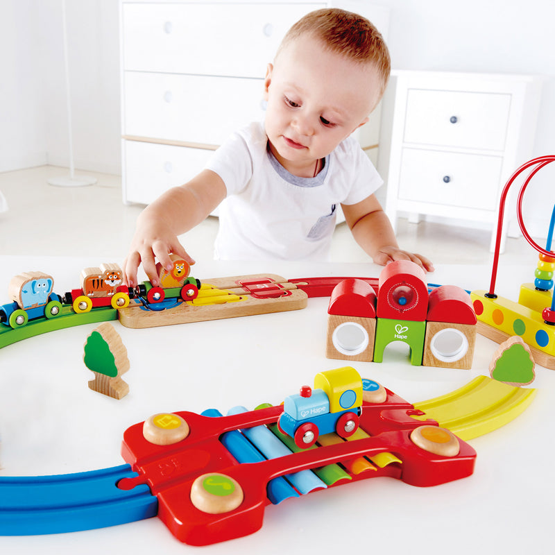 Hape Musical Rainbow Railway Hape Wooden Railway Set Rail Music