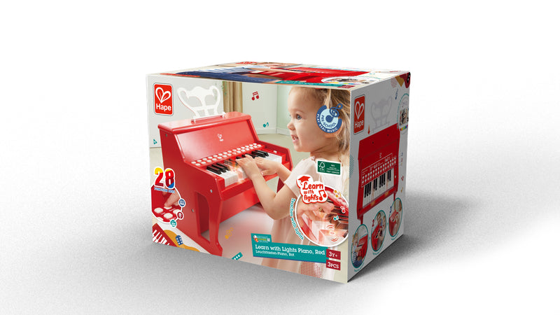 Hape Learn with Lights Piano Red